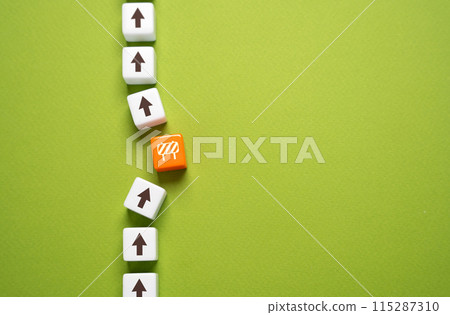 The block is in progress. Concerns and issues. Face problems and challenges. Delays and difficulties. 115287310