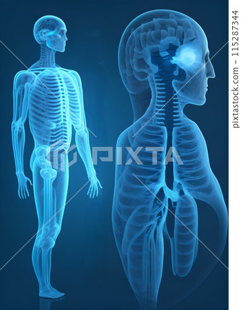 [AI生成]X射線透視圖像-全身557550 115287344