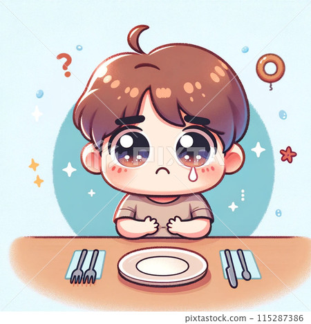 孩子們因為沒有足夠的食物而挨餓 115287386