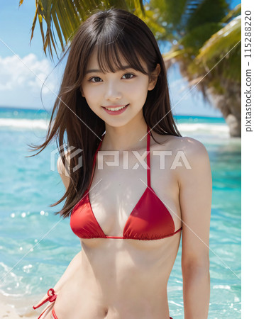 游泳衣的一個少婦 115288220