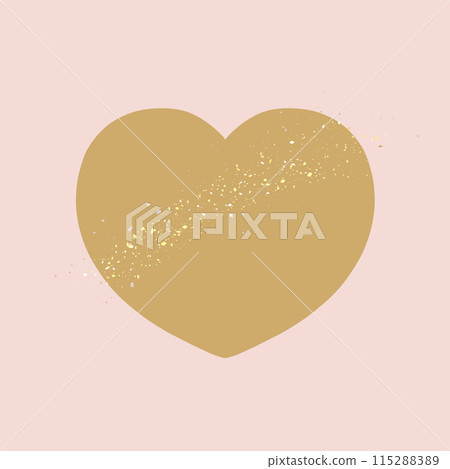 Hand-drawn hearts - pink background + gold heart Hand-drawn hearts - pink background + gold heart 115288389