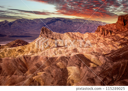 Zabriskie point, death valley, california, usa Zabriskie point, death valley, california, usa 115289025