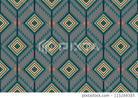 Navajo tribal vector seamless pattern. Native American ornament. Ethnic South Western decor style. Boho geometric ornament. Vector seamless pattern. Mexican blanket, rug. Woven carpet illustration. Navajo tribal vector seamless pattern. Native American ornament. Ethnic South Western decor style. Boho geometric ornament. Vector seamless pattern. Mexican blanket, rug. Woven carpet illustration. 115289385