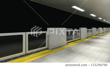 車站月台及月台門示意圖 115290790