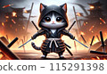 samurai, cat, character 115291398