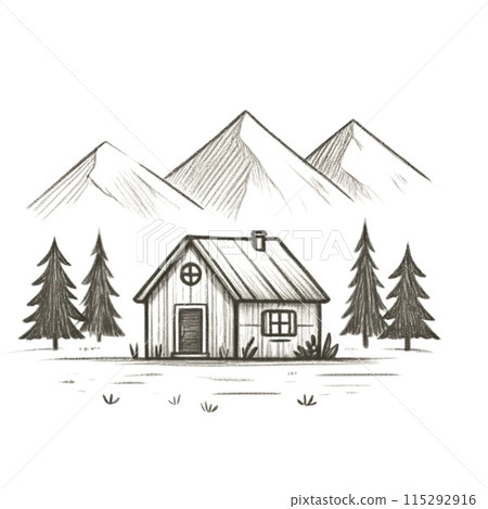 Simple house illustration 115292916