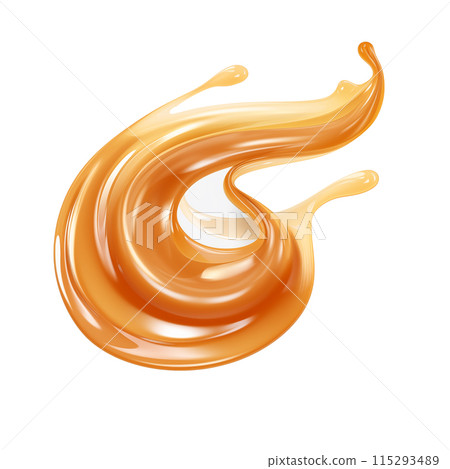 融化的焦糖酱漩涡插画图片素材 115293489