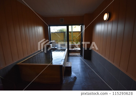 Hot spring bath, private bath, open-air bath, cypress bath, hot water, fruit forest 115293628