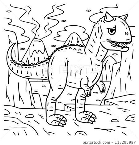 Carnotaurus Dinosaur Coloring Page for Kids Carnotaurus Dinosaur Coloring Page for Kids 115293987
