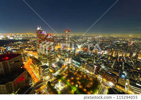 從東京都廳大樓看西新宿的夜景 從東京都廳大樓看西新宿的夜景 115294055