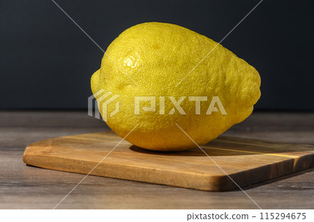 a large lemon called female breast grows in cyprus 115294675