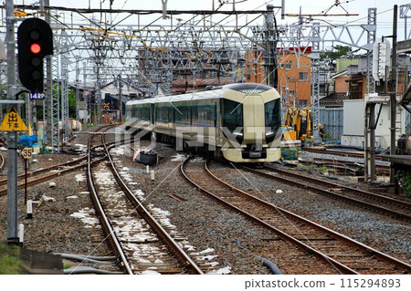 The Liberty Express runs smoothly through the track switching section in preparation for the elevated track. The Liberty Express runs smoothly through the track switching section in preparation for the elevated track. 115294893