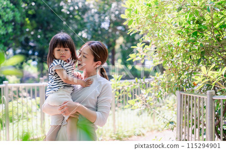 Mother and 2 year old girl 115294901