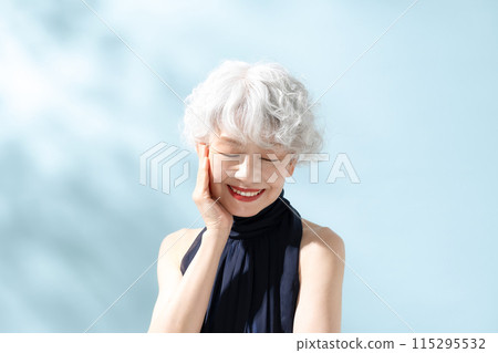 美麗的灰髮女人 115295532