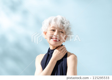 Beauty Gray Hair Women 115295533