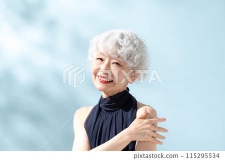 Beauty Gray Hair Women 115295534