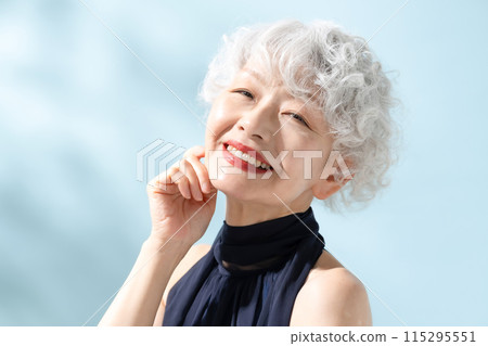 美麗的灰髮女人 115295551