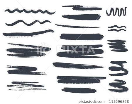 Grunge ink pencil texture set Grunge ink pencil texture set 115296838
