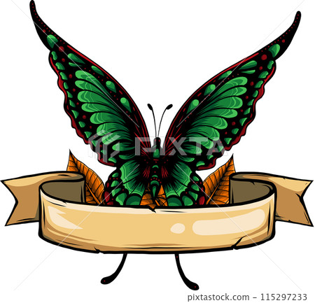 Butterfly with colorful wings. Vector illustration design Butterfly with colorful wings. Vector illustration design 115297233