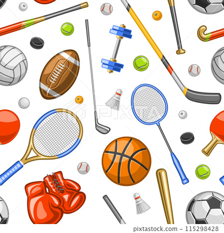 Vector Sports Seamless Pattern Vector Sports Seamless Pattern 115298428
