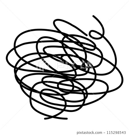An illustration of messy, tangled lines. Icons representing confusion, frustration, stress, depression, headache, and worries. An illustration of messy, tangled lines. Icons representing confusion, frustration, stress, depression, headache, and worries. 115298543