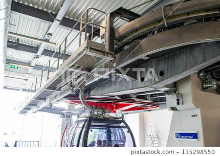 Cute paw cat is sleeping on the bed. High quality photo 115298550