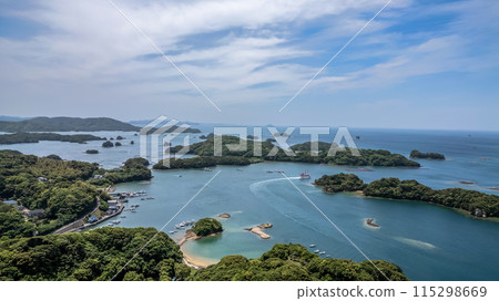 May 13 2024 Kujuku shima Islands, Sasebo City, Japan May 13 2024 Kujuku shima Islands, Sasebo City, Japan 115298669