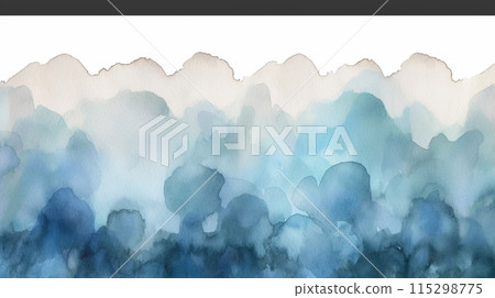 遠眺林山晨霧：水墨風格 115298775