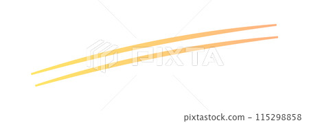 Simple and stylish two diagonal lines - yellow and orange gradient underline 115298858