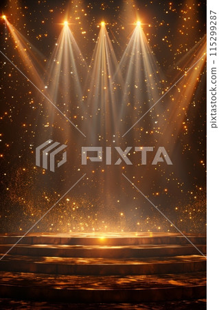 Stage spotlight background with laser beams 115299287
