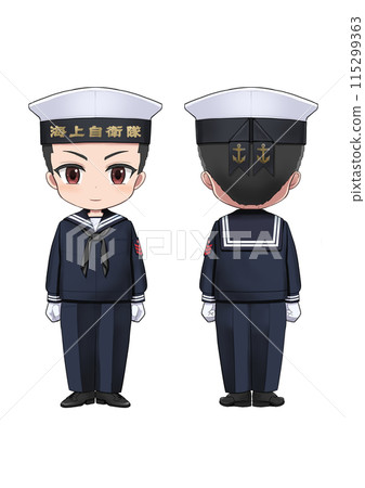 Japan Maritime Self-Defense Force Uniform, Seaman, Winter Uniform, Sailor Japan Maritime Self-Defense Force Uniform, Seaman, Winter Uniform, Sailor 115299363