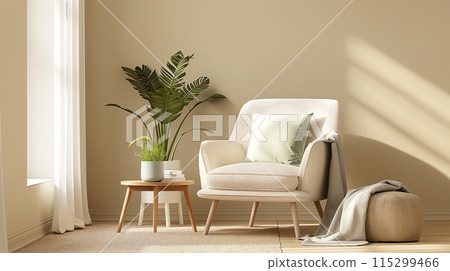 Modern vintage interior of living room Modern vintage interior of living room 115299466