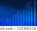 Background for financial markets and data analysis on blue background 115300116