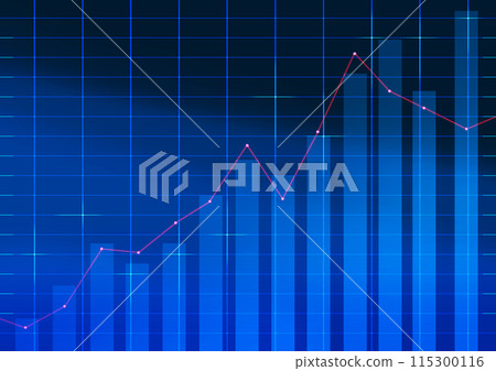 藍色背景金融市場或數據分析背景 115300116