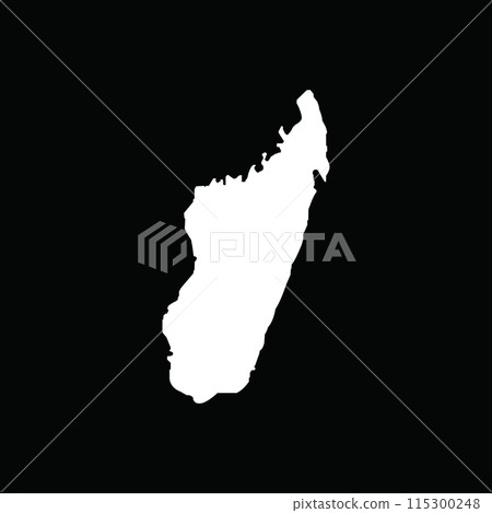 Madagascar map icon Madagascar map icon 115300248