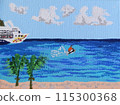 Jet ski rider in red 115300368