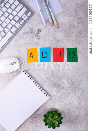 ADCH concept with letter on work desk 115300437