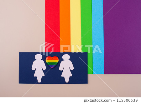 Pride month concept with LGBTQ flag Pride month concept with LGBTQ flag 115300539