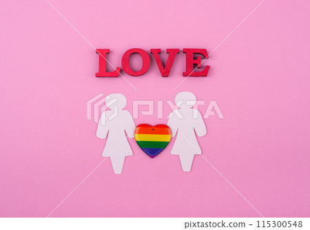 Pride month concept with LGBTQ flag 115300548