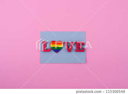Pride month concept with LGBTQ flag 115300549