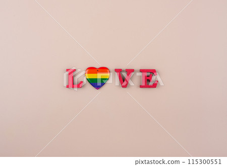 Pride month concept with LGBTQ flag Pride month concept with LGBTQ flag 115300551