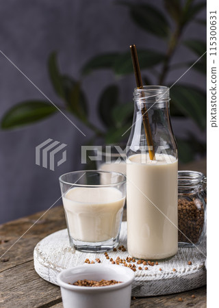 Lactose free nondairy buckwheat milk Lactose free nondairy buckwheat milk 115300631