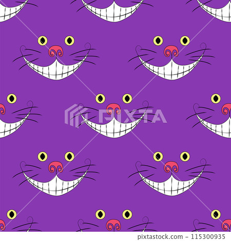 Alice in Wonderland seamless pattern 115300935
