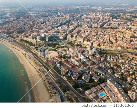 Aerial view of the spanish city of Tarragona. Spain Aerial view of the spanish city of Tarragona. Spain 115301366