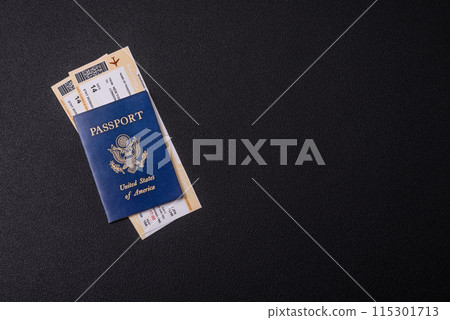 United States of America passport, airline tickets and money United States of America passport, airline tickets and money 115301713