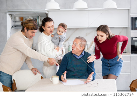 Family members discussing inheritance Family members discussing inheritance 115302754