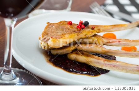 Delicious baked lamb ribs Delicious baked lamb ribs 115303035