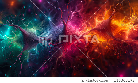 Neurographic Symphony: Vibrant Neural Pathways 115303172