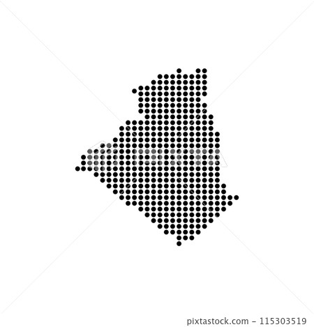 Algeria map icon 115303519