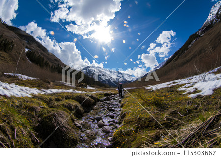 Mountain Escapade: Spring Panoramas and Adventure Trails 115303667